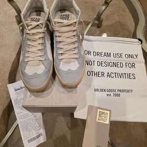 Golden Goose Light Gray and Beige Sneakers